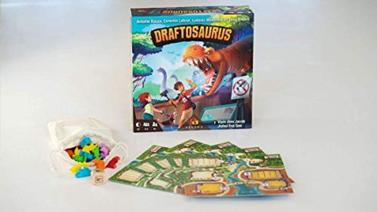 Product Zacatrus!- Draftosaurus Juego de Mesa, Color azúl, Verde