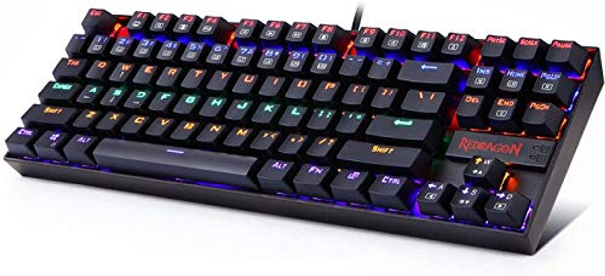 Productos Redragon K552 Rainbow KUMARA Teclado Mecánico Gaming TKL para Windows PC