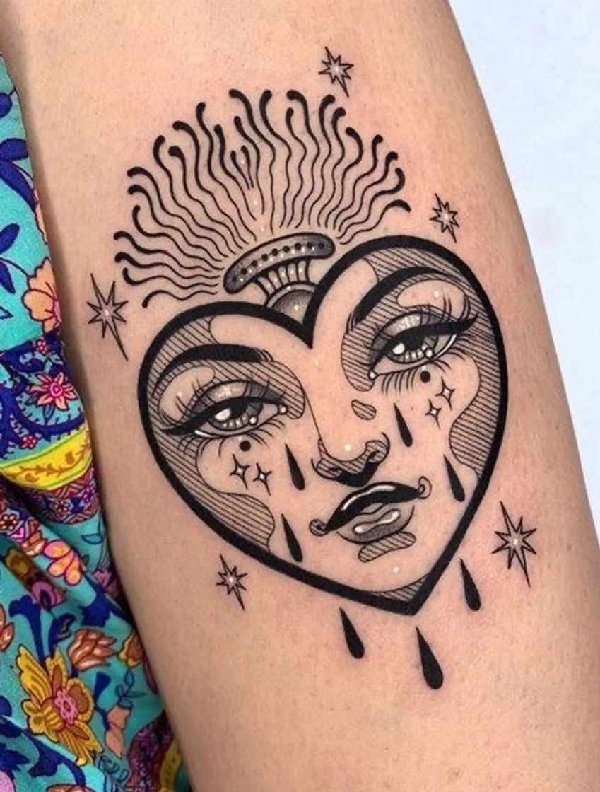 Fashion Heart Tattoo