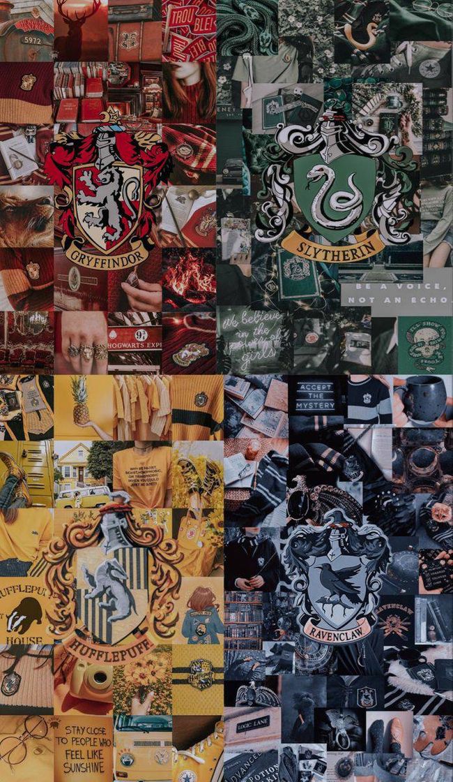 Fashion Wallpaper Hogwarts Houses 