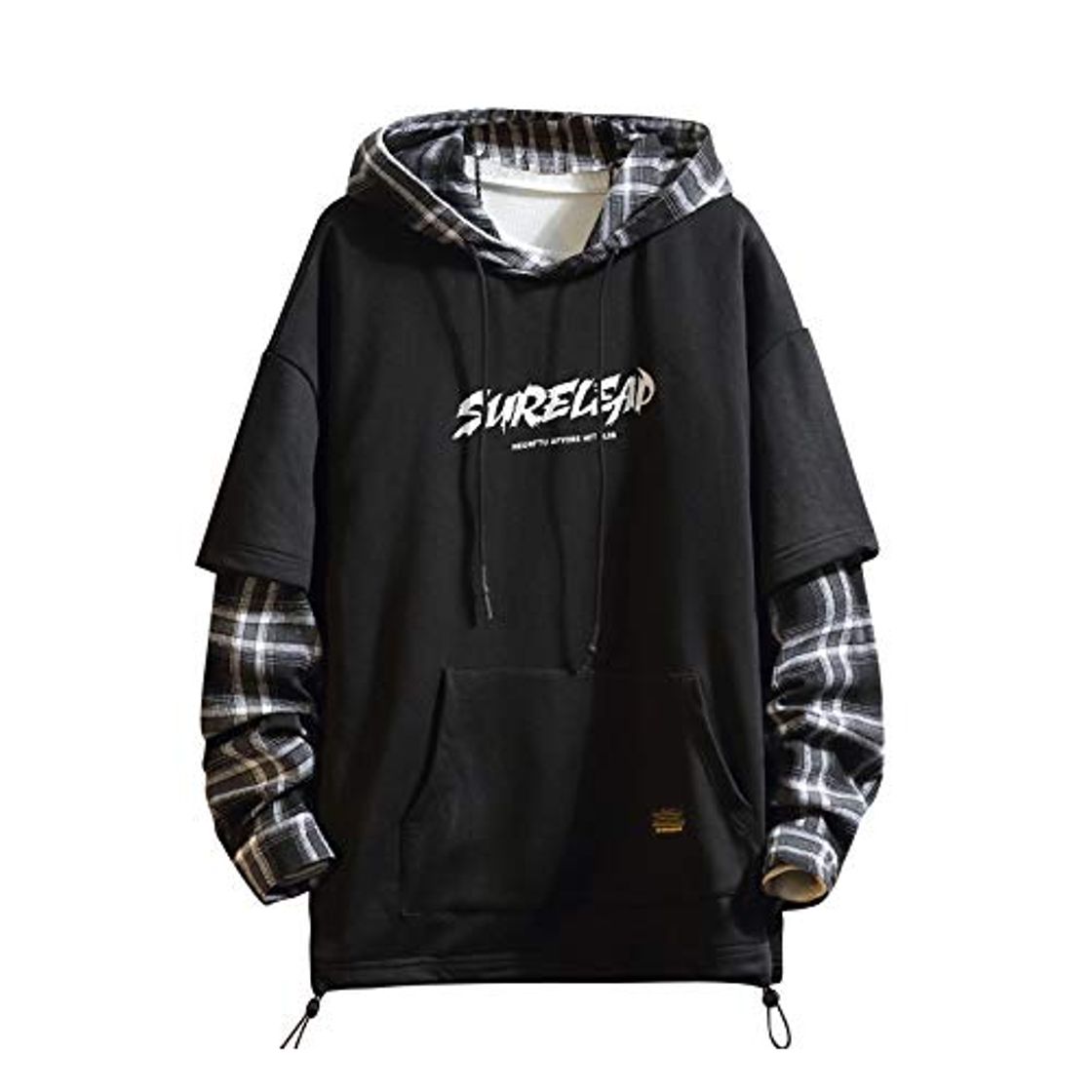 Fashion Japón Estilo Patchwork Sudaderas Hombres Personajes Streetwear Sudadera con Capucha Hombres