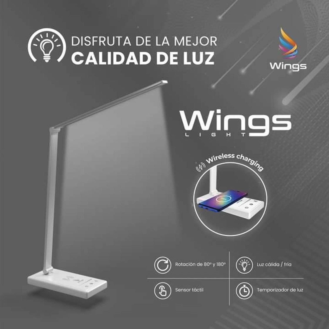 Lampara que tambien carga tu movil