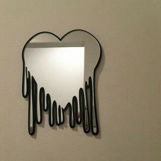 Lindo espelho de coração 
