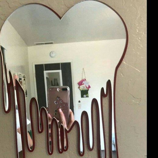 Lindo espelho de coração 