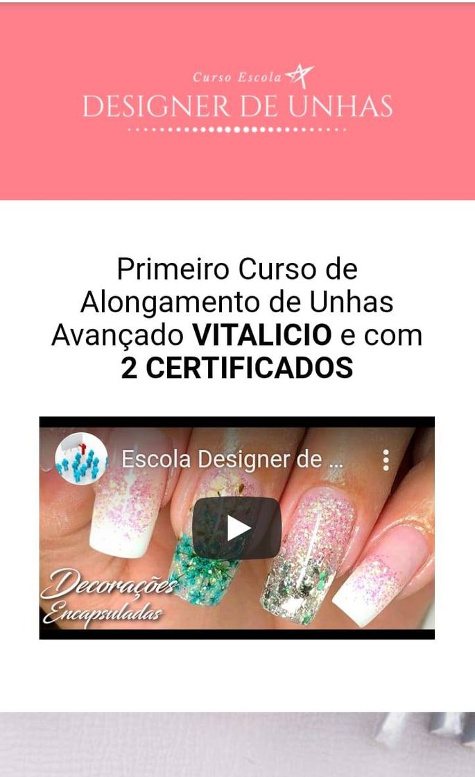 Fashion Curso de Alongamento de Unha com 2 Certificados.