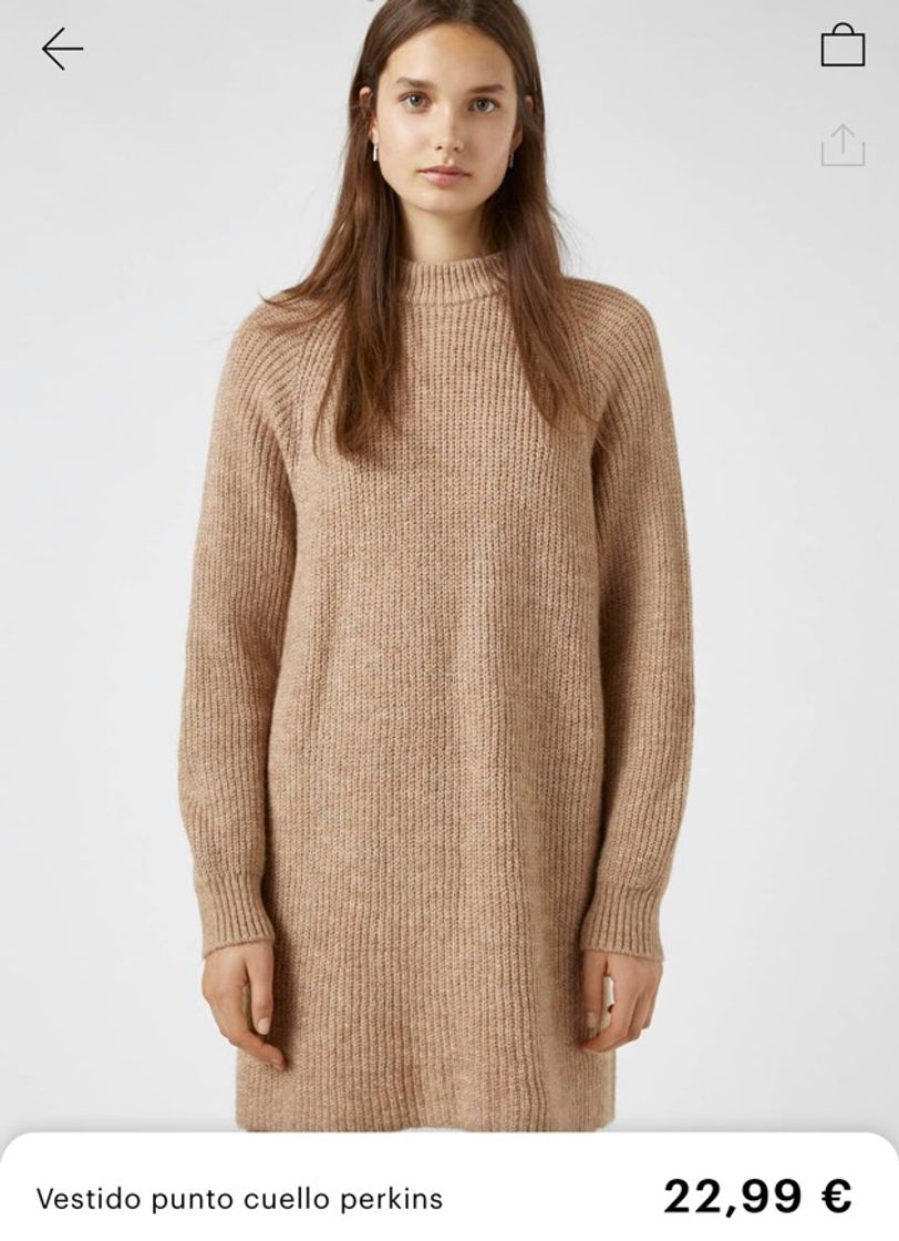 Social Vestido punto cuello perkins