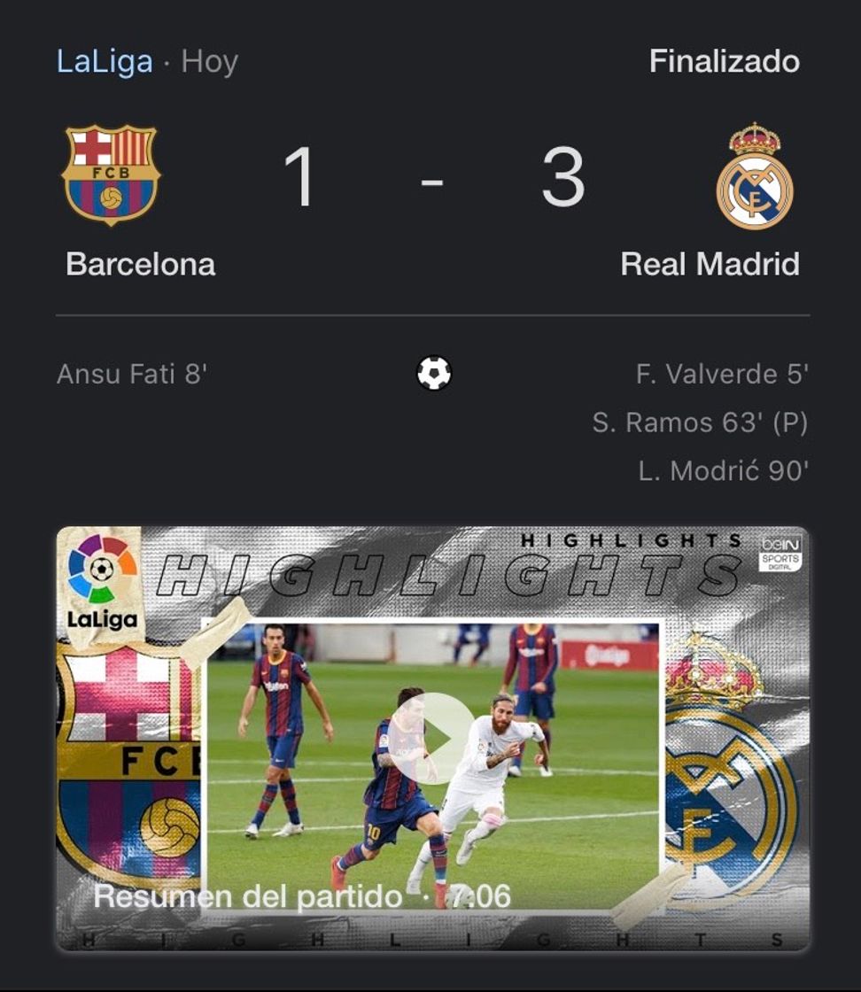 Serie FC Barcelona 1 - 3 Real Madrid - HIGHLIGHTS & GOALS - YouTube