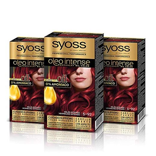 Syoss Oleo Intense - Coloración Permanente Tono 5-92 Rojo Intenso