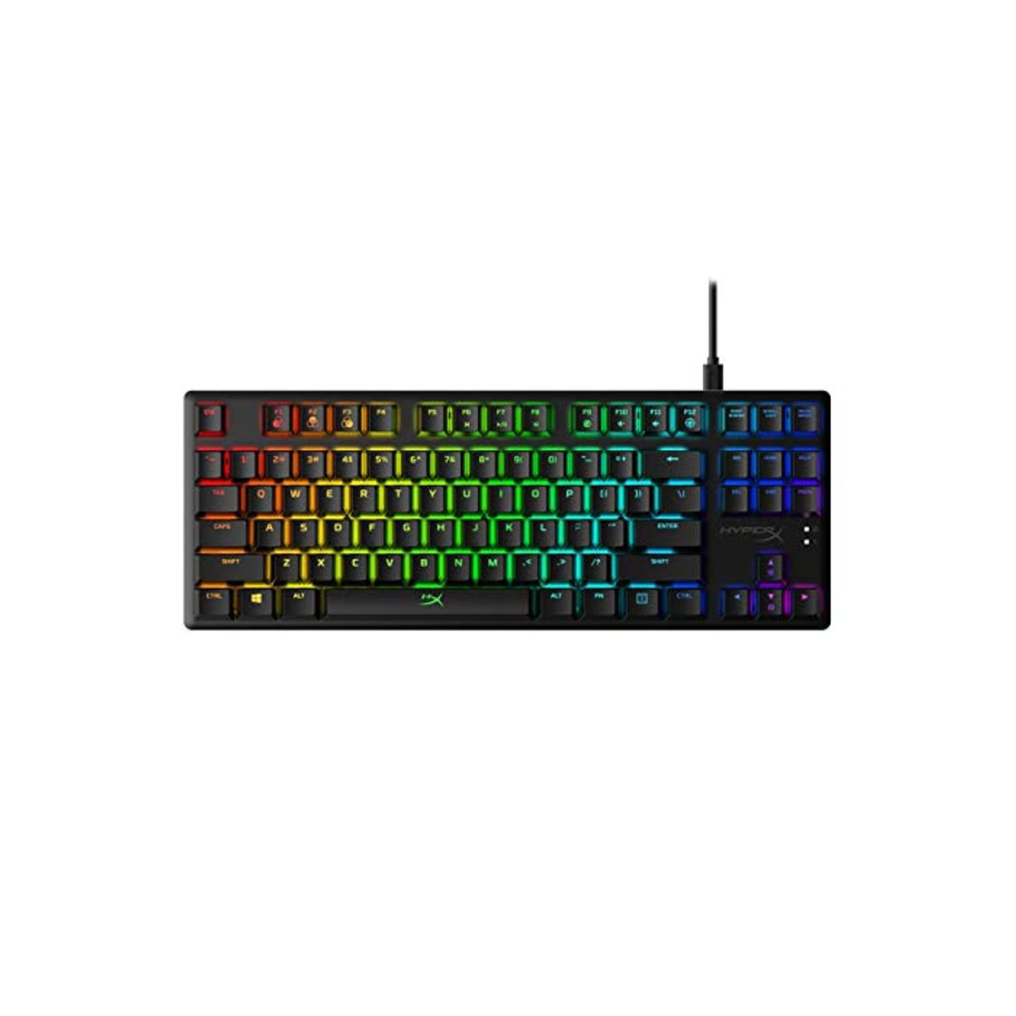 Electrónica HyperX HX-KB7RDX-US Alloy Origins Core, Teclado mecánico para Juegos RGB, Tenkeyless, interruptores