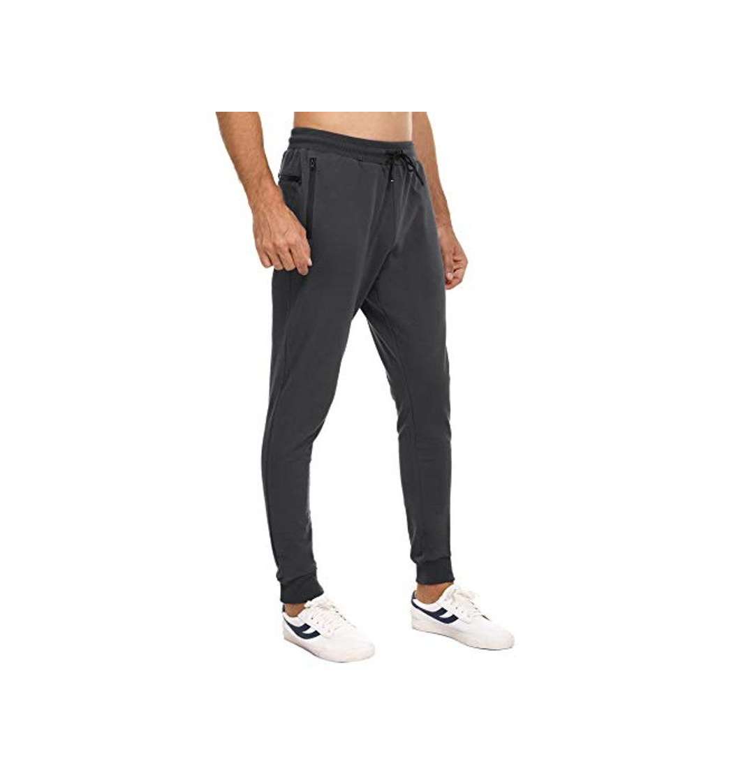 Fashion Sykooria Pantalones Deportivos de Algodón para Hombres Jogger de Ajustado Pantalón Chándal con Bolsillos y Trabillas para Toallas Correr Entrenamiento Ciclismo