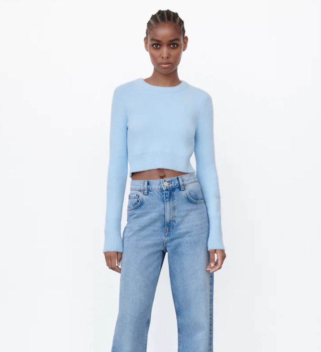 Fashion Sweater Cropped Suave ao Tato