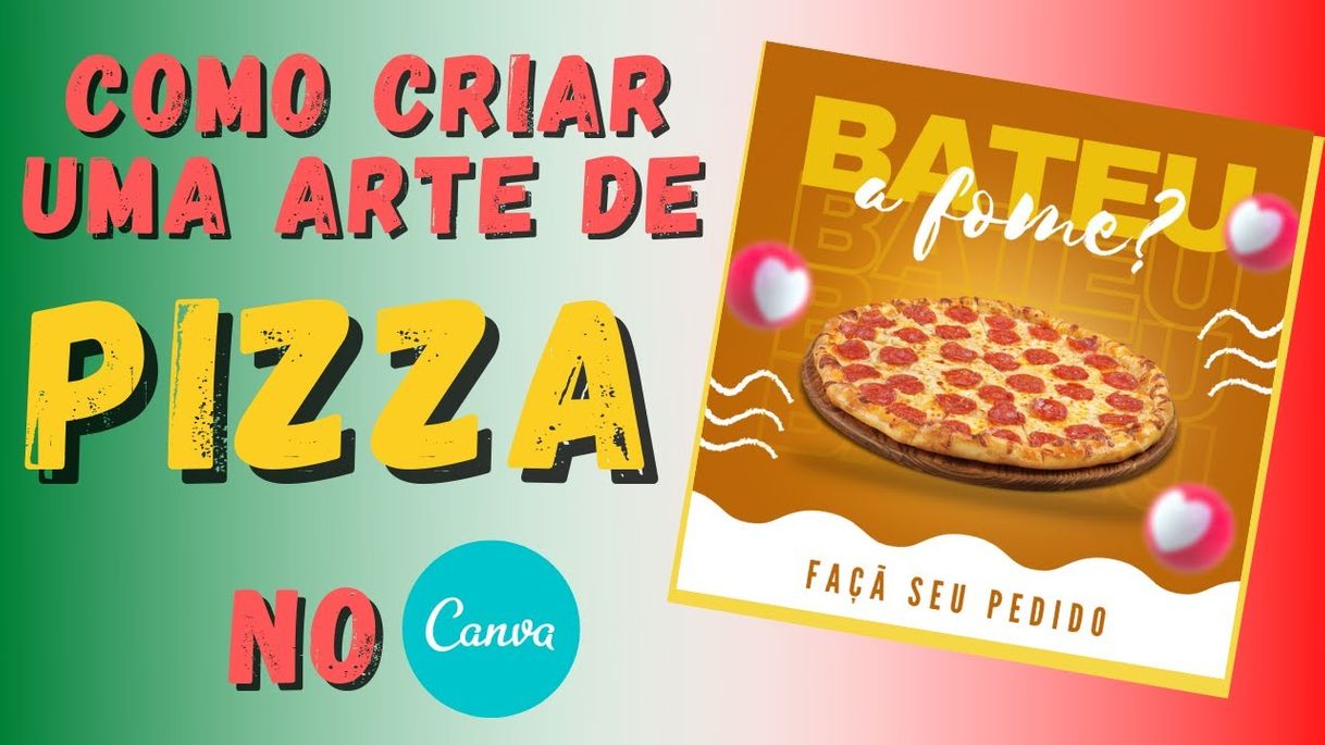 Moda  Como criar Arte para Pizza no canva