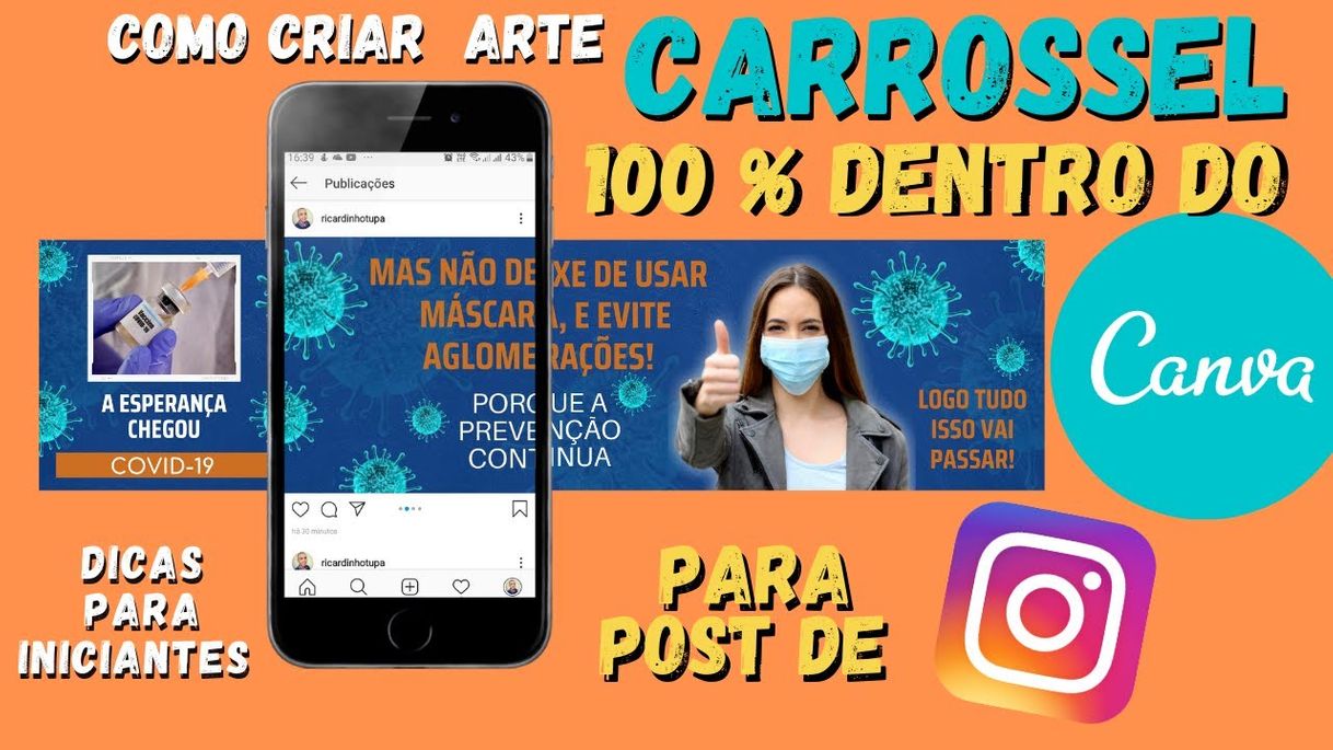 Fashion Arte carrossel para Instagram no canva