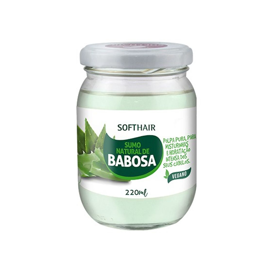 Producto Sumo Natural de Babosa Vegano 220ML SOFTHAIR