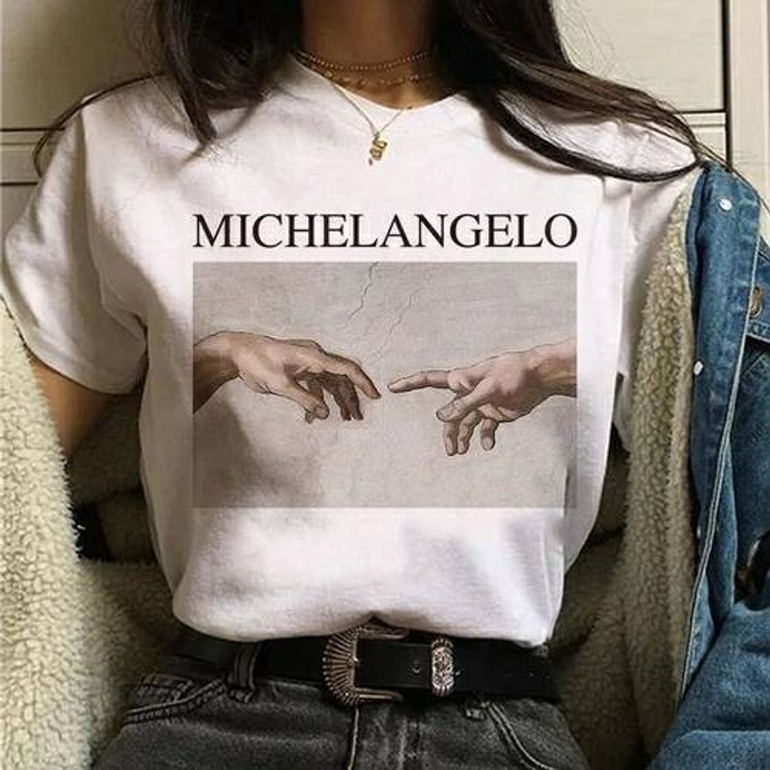 Fashion Camiseta Michelangelo