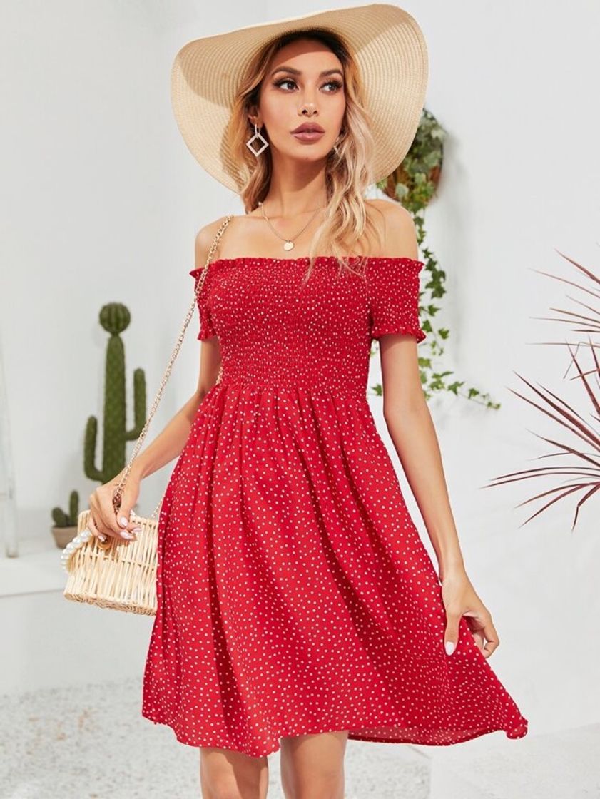 Fashion Vestido babado de bolinhas 🍓