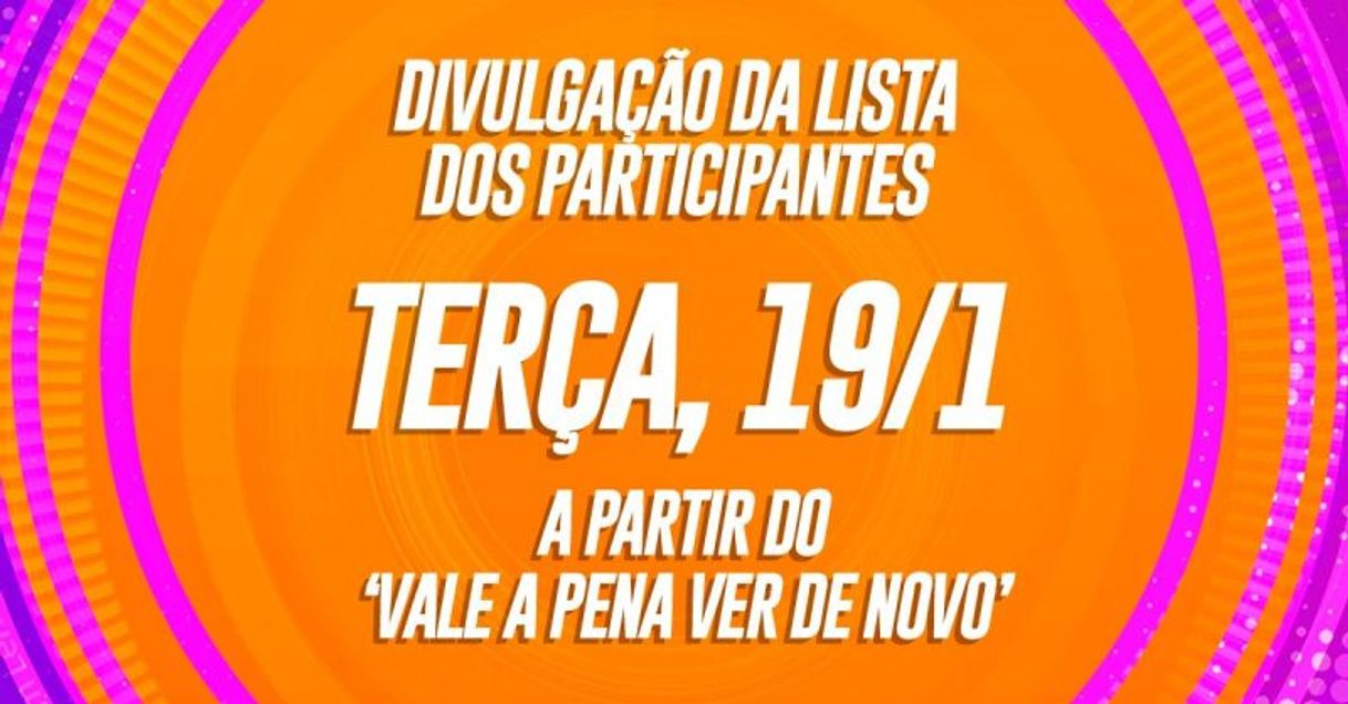 Social BBB21: horário de divulgação dos participantes