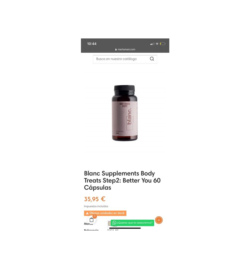 Producto Blanc Supplements Body Treats Step2