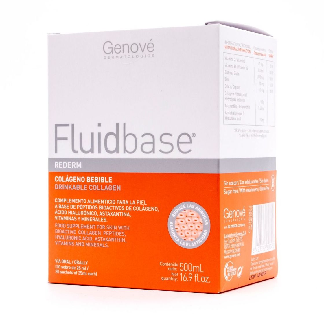 Producto Fluidbase Rederm Colágeno Bebible 25mlx30 Sobres Genové