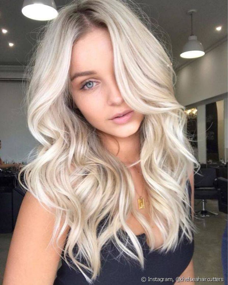 Fashion Cabelo Loiro Platinado