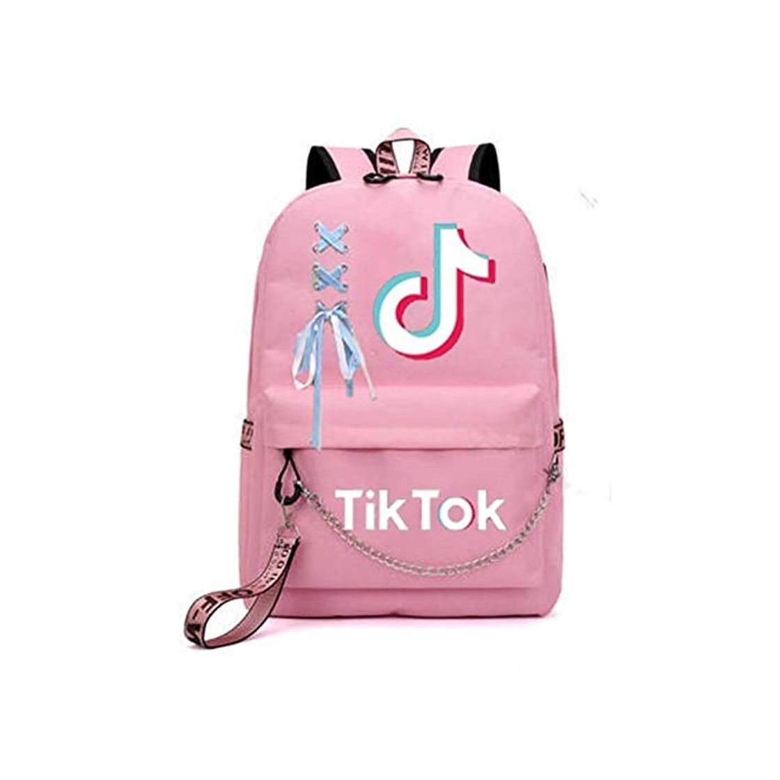 Moda YIFANYUN Mochila de Carga USB patrón de TIK Tok vibrato Bolsa de