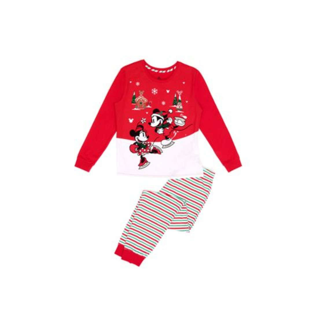 Social Pijama Mickey y Minnie navideño adultos