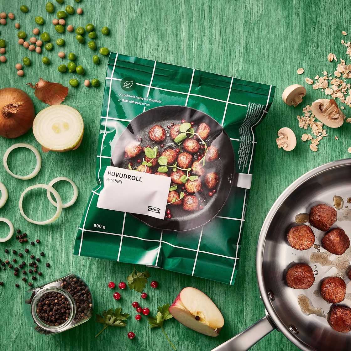 Social HUVUDROLL Albóndigas proteína vegetal, 500 g - IKEA