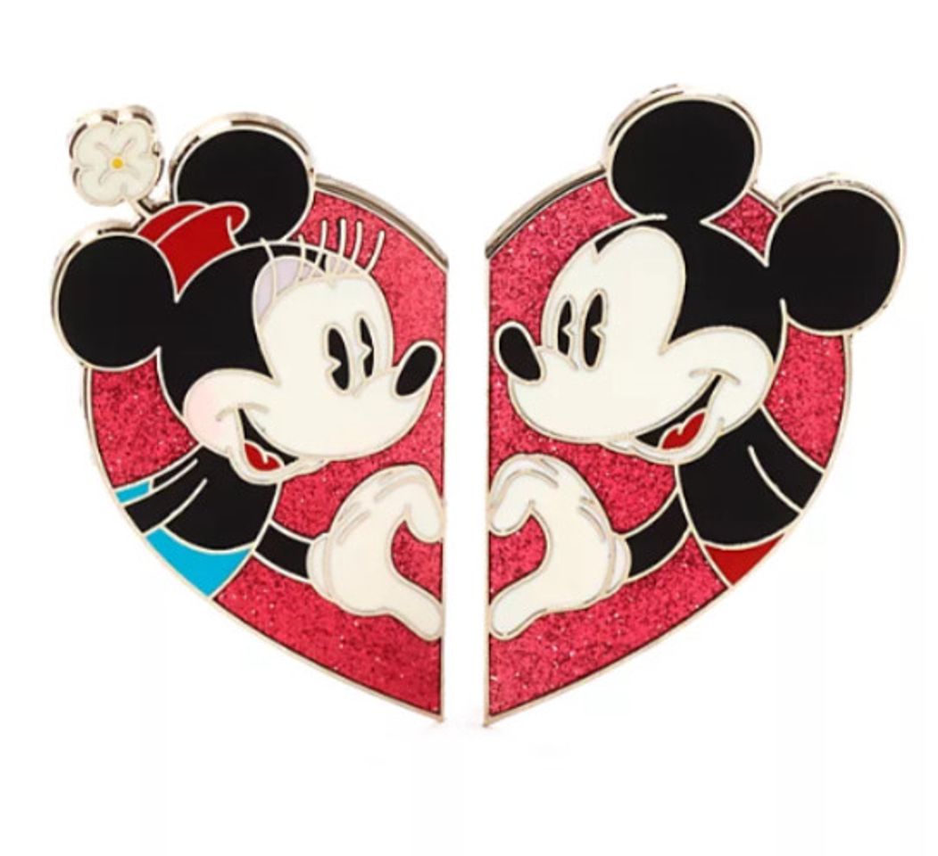 Moda Set pins corazón Mickey y Minnie | shopDisneyEs