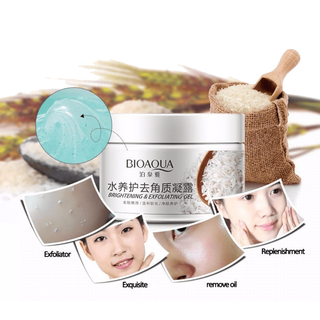 Social Exfoliante de Arroz Bioaqua 