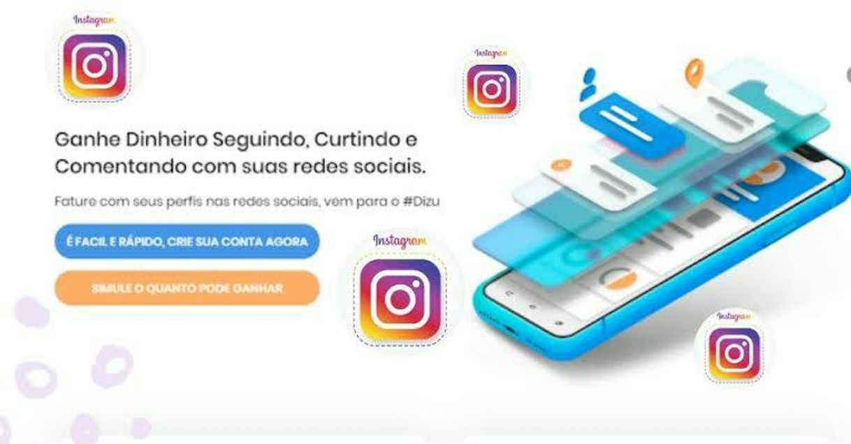 Moda Dizu site que te paga pra seguir pessoas no Instagram tic to