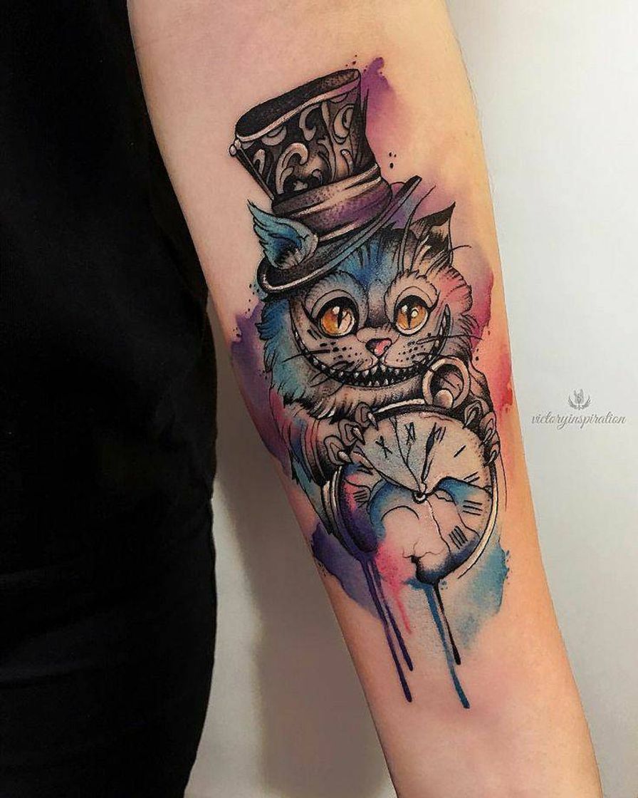 Moda Tattoo gato da Alice 