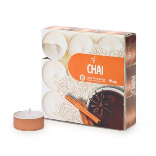 Bosque Verde Vela perfumada pequeña aroma te chai Paquete 18