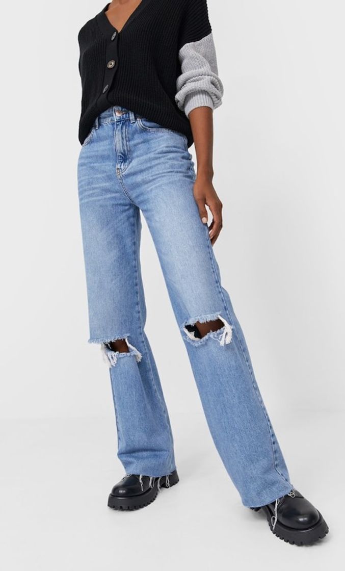 Jeans straight rotos