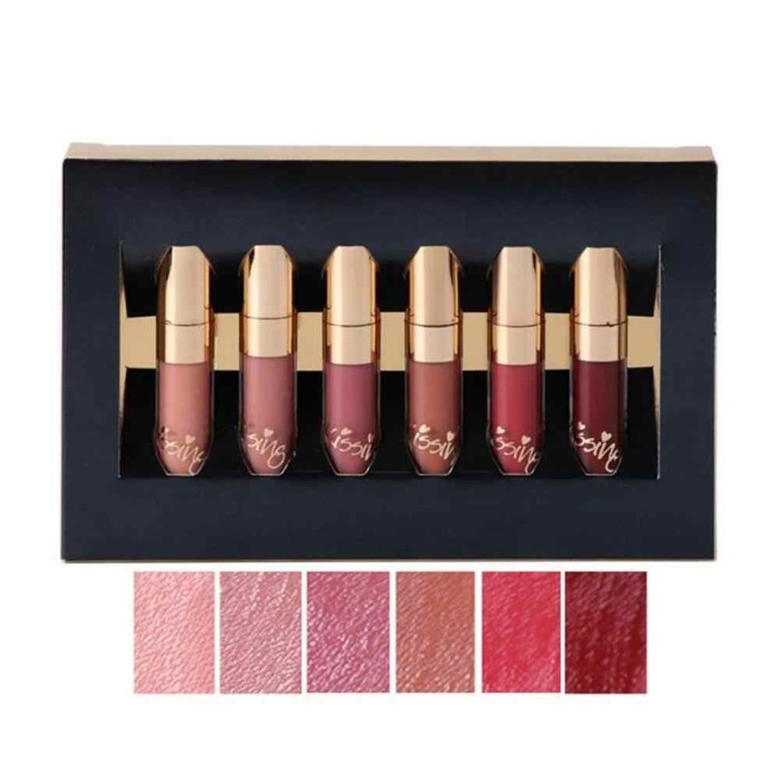 Belleza Beauty Sexy 6PCS/brillo de labios mate Sexy líquido Lipstick impermeable larga duración