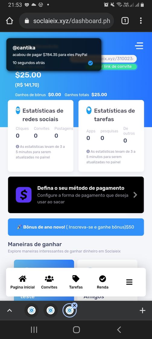 Fashion Ganhe dinheiro enviando links para seus amigos e respondendo pesquisas