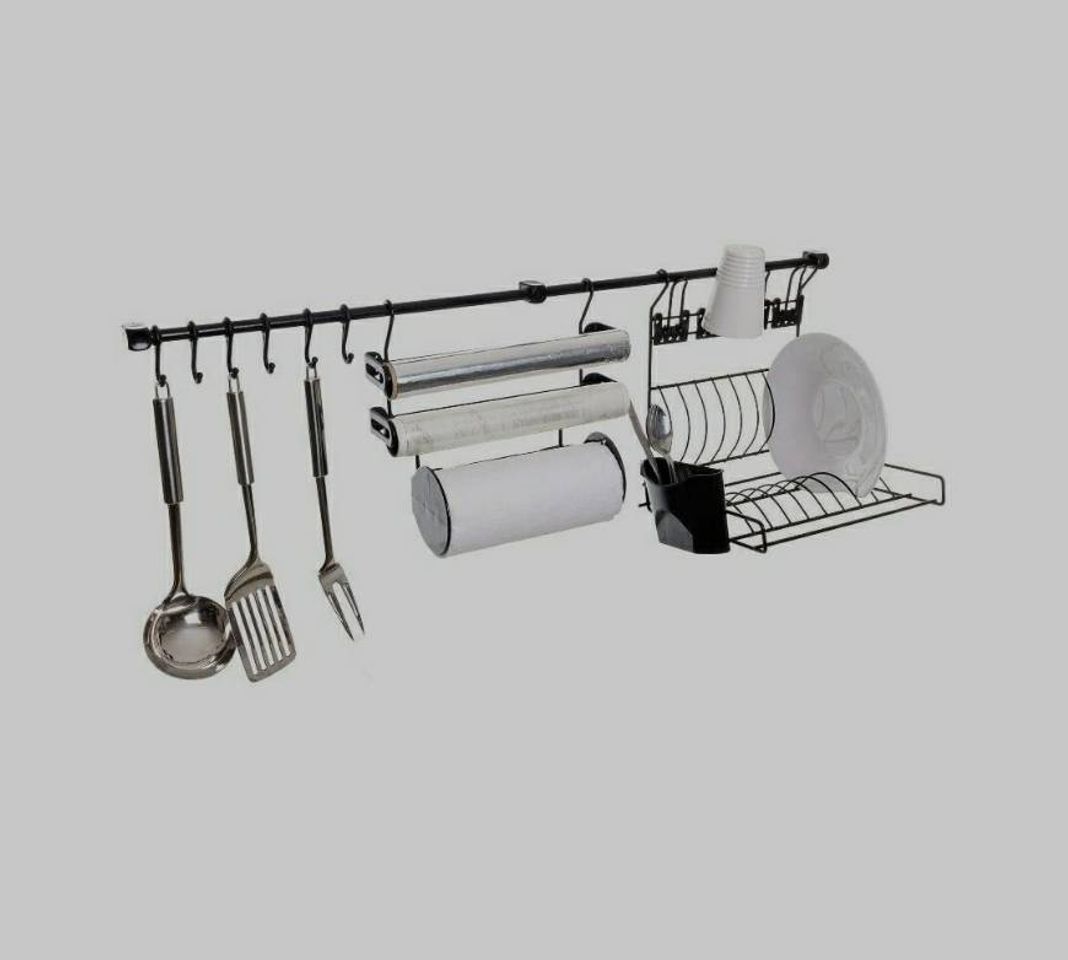 Products Kit De Cozinha Suspensa Suporte para Utensílios Kit4 Preto