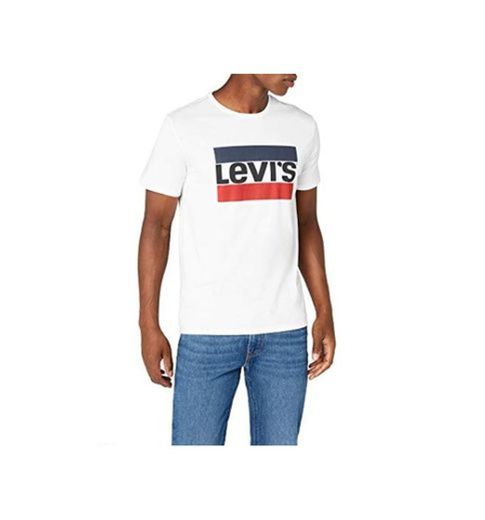 Levi's Sportswear Logo Graphic - Camiseta para Hombre, Blanco