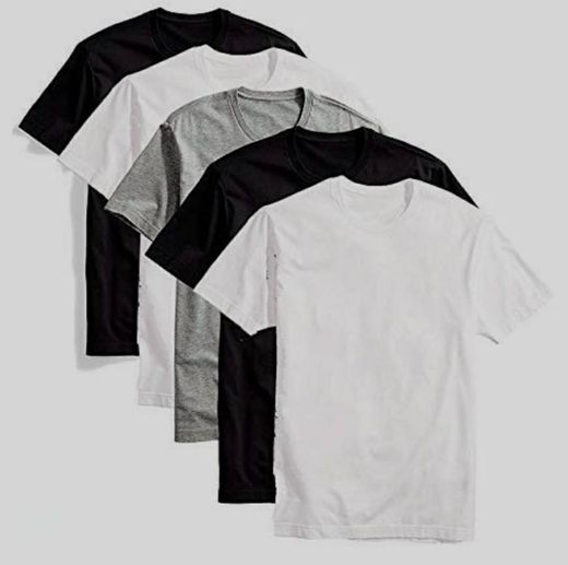 Kit com 5 camisetas básicas masculinas