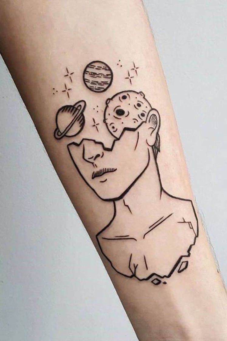 Fashion Tatuagem Face Universe