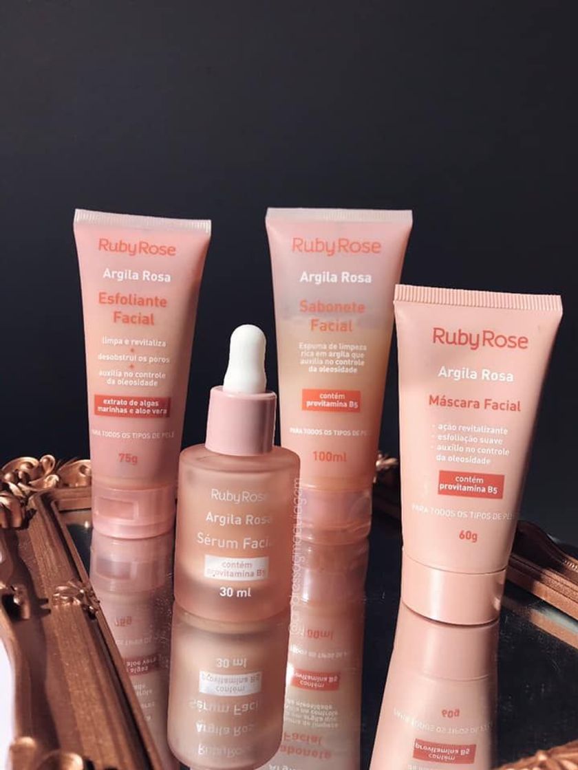 Social KIT LINHA FACIAL ARGILA ROSA - RUBY ROSE 💛

