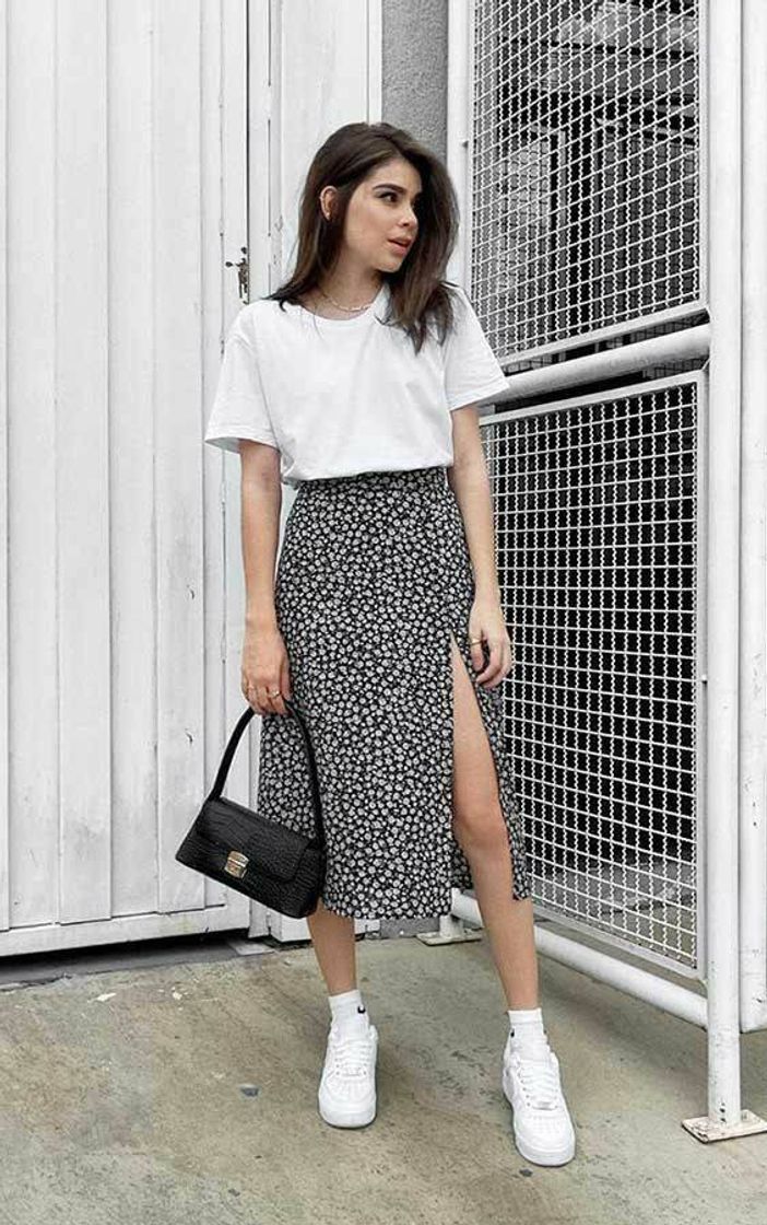 Fashion Look saia midi 