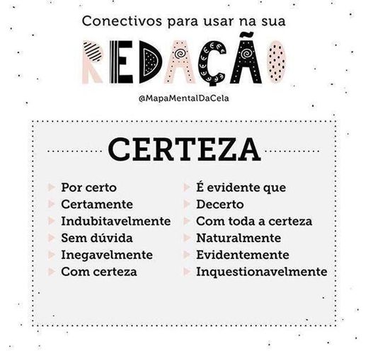 Conectivos Redação/ Certeza