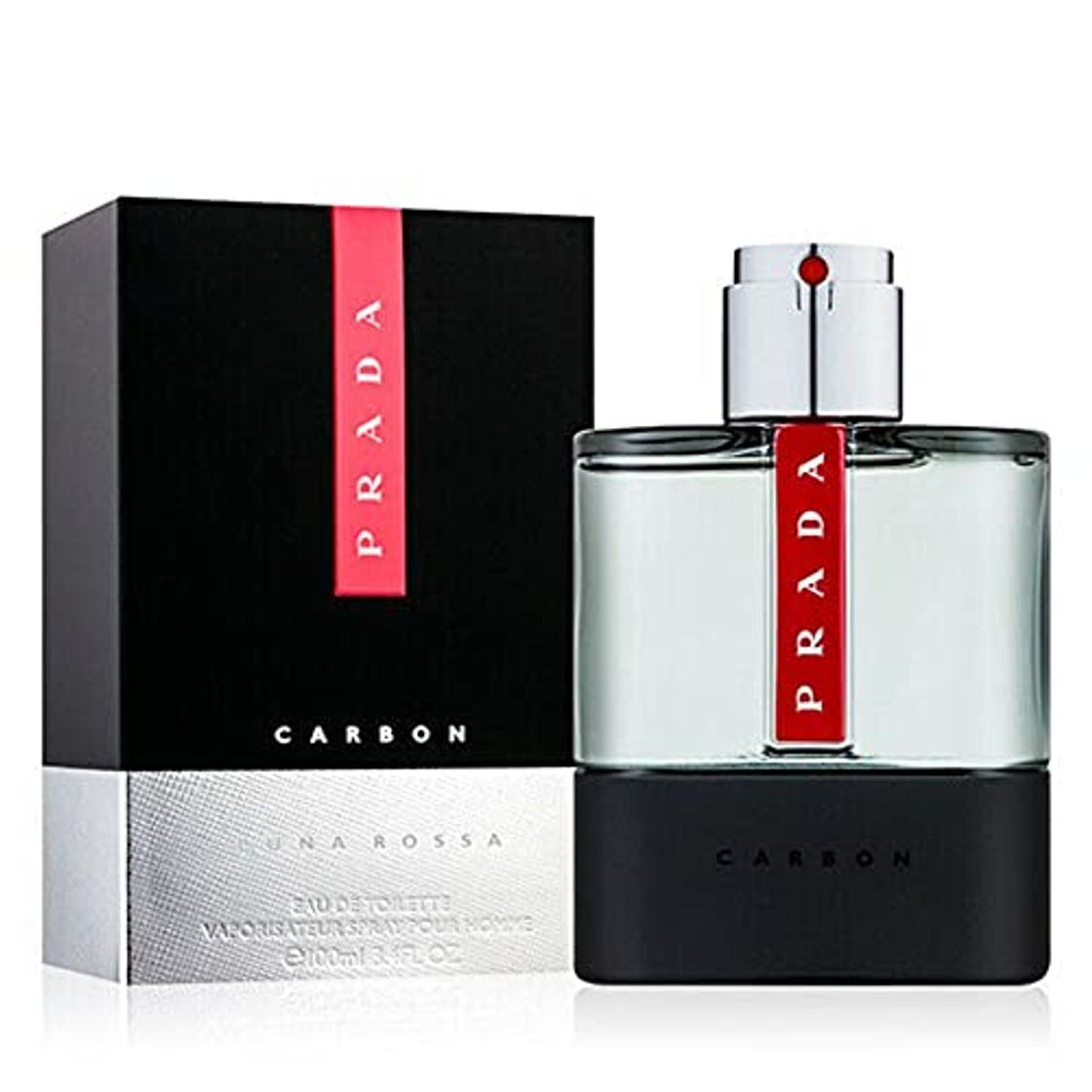 Belleza Prada Luna Rossa Carbon Eau de Toilette Spray para Hombres- 150 ml