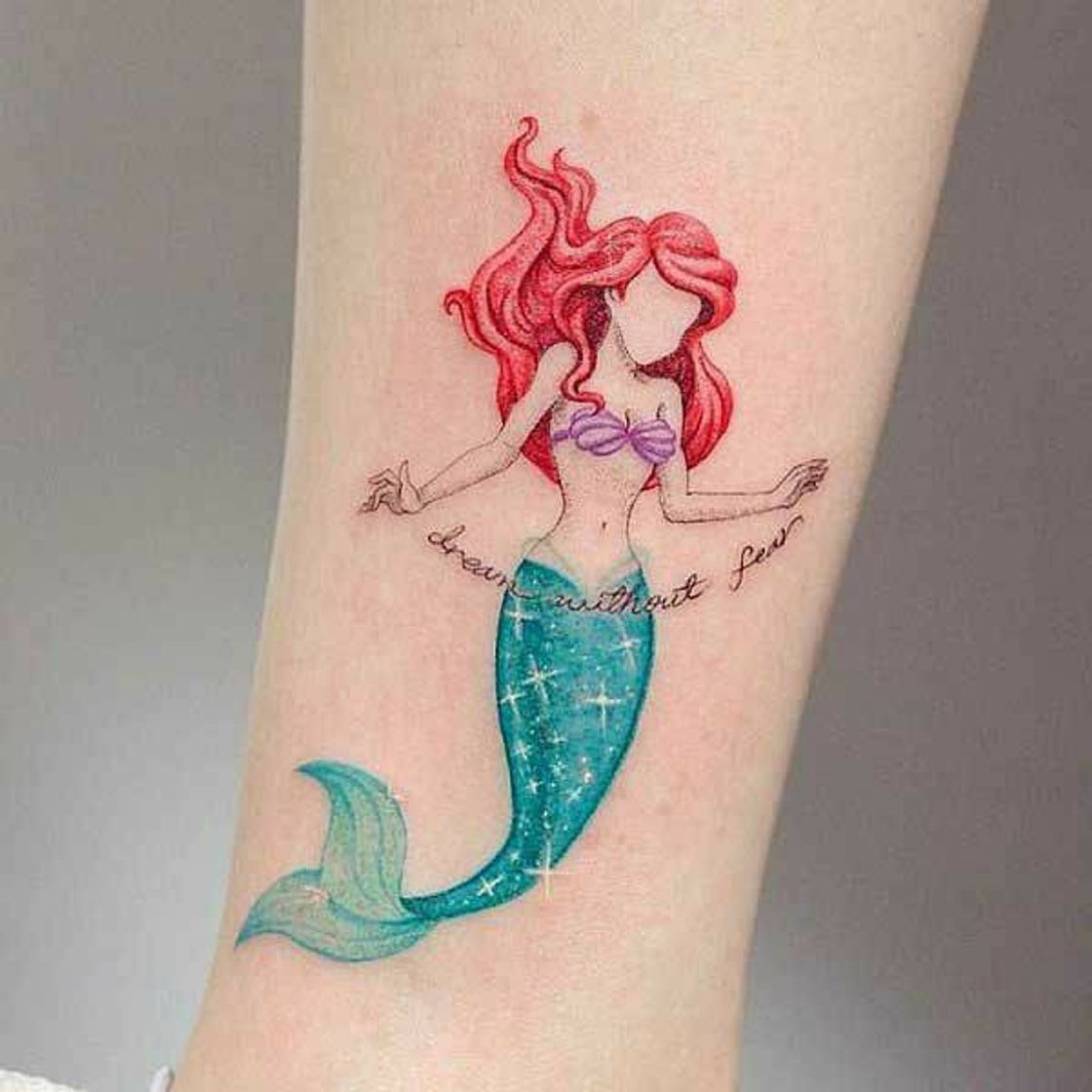 Fashion Tatuagem Ariel 🧜‍♀️🧡