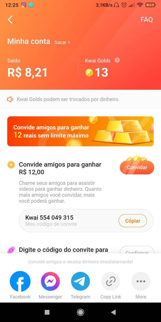 Fashion App Kwai para ganhar uns trocados 🤯