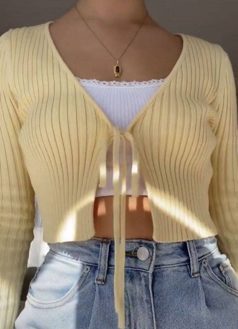 Fashion yellow top 