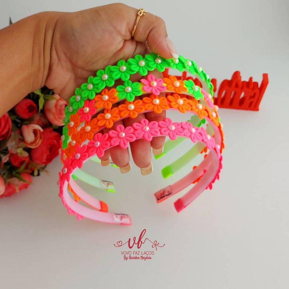 Fashion TIARA FLORAL NEON VAMOS COLORIR O VERÃO ( By Aninha ...