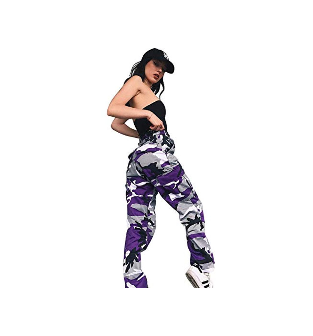 Social Pantalon Camuflaje Mujer Tallas Grandes Retro Boyfriend Pantalone Chandal Cargo Baggy Hip
