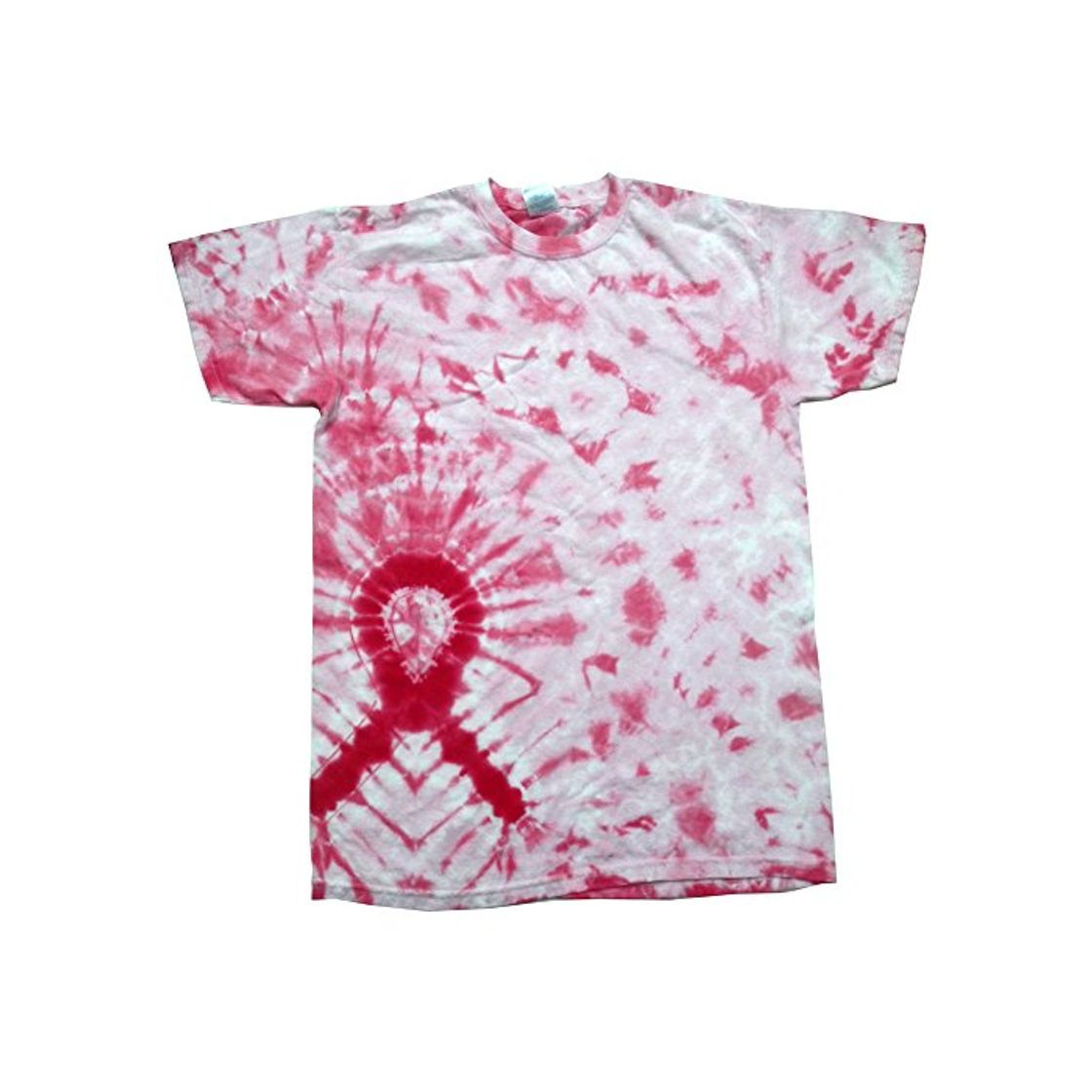 Fashion Para hombre Colortone conciencia Tie Dye Tee Crew camiseta de NEC Rosa Pink Ribbon M