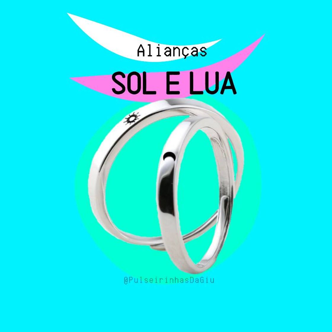 Moda Alianças Sol e Lua